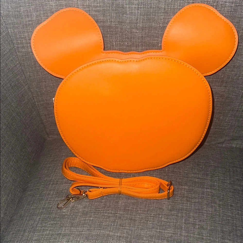 Mickey Mouse Orange Pumpkin Crossbody Bag-NWOT - Picture 6 of 9